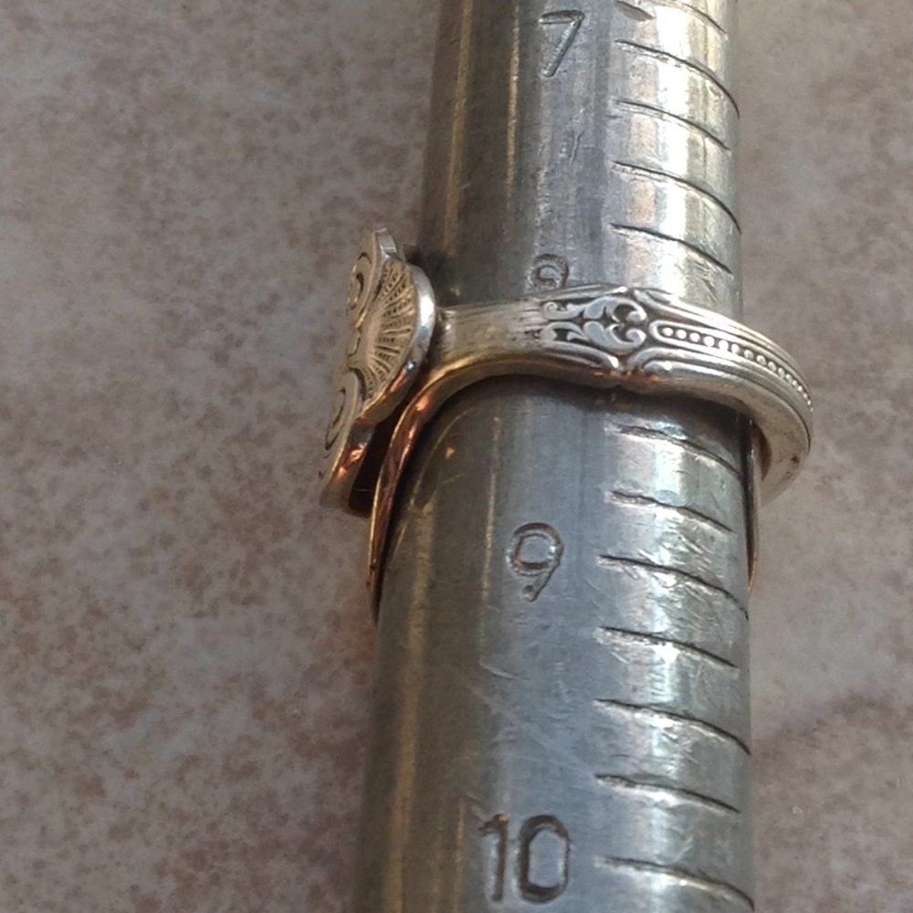 Silverware Monogrammed S Ring - image 5